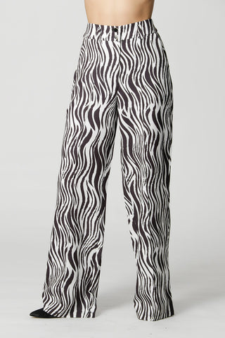 Pantalones anchos estampados - NEGRO 2083