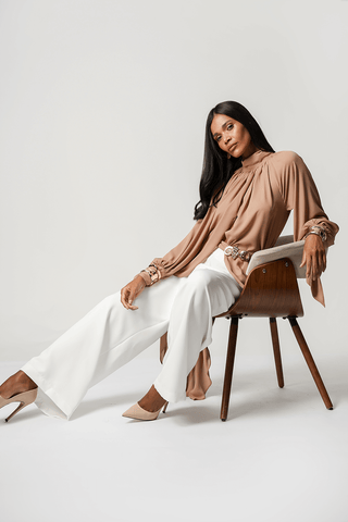 Blusa Moulet con Cinturón - CASTOR