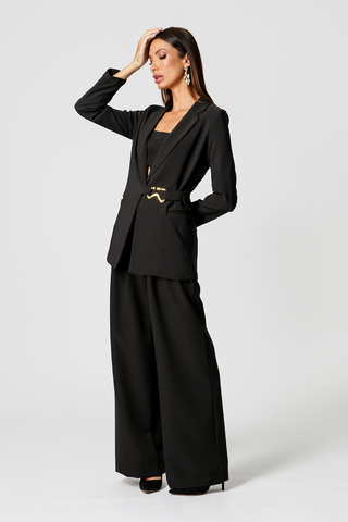 Blazer Com Cinto - PRETO