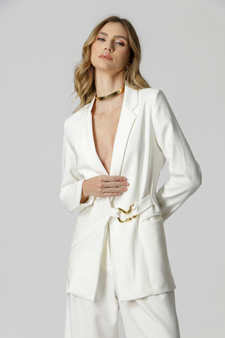 Blazer Com Cinto - OFF WHITE