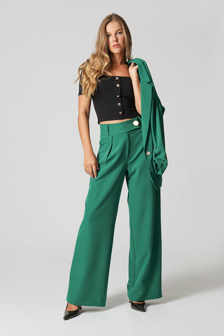Blusa con botones delanteros - NEGRA