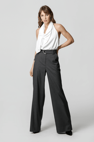 Blusa Com Decote Degagê Lenço - OFF WHITE
