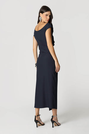 Vestido Assimétrico Com Pregas