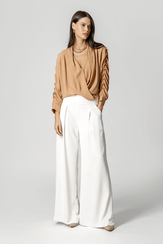 Blusa Manga 3/4 Com Pregas - CASTOR