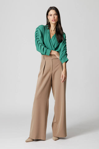 Blusa Manga 3/4 Com Pregas - GARRAFA