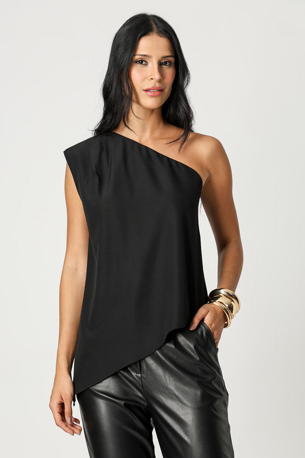 Blusa Ombro Único Com Faixa