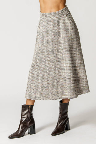 Falda midi de tweed - ARENA 90148