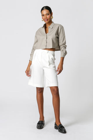 Camisa Cropped - KAKI