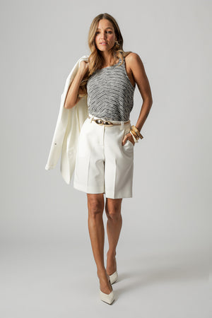 Blusa Alça Larga Tweed