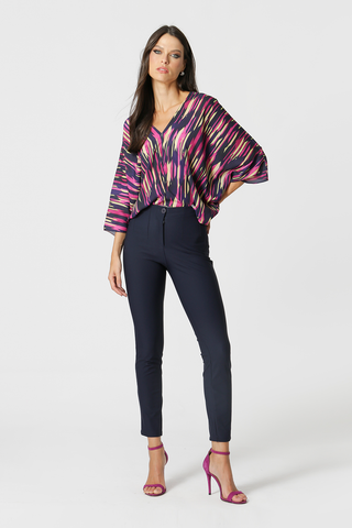 Blusa Manga Ampla Estampado - MARINHO 3072