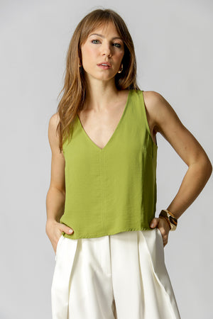 Blusa Com Decote V Sem Manga