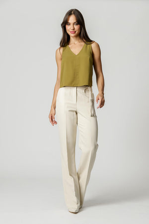 Blusa Com Decote V Sem Manga