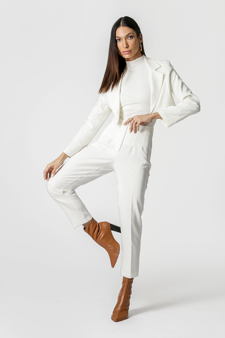 Calça Cenoura Alfaiataria - OFF WHITE