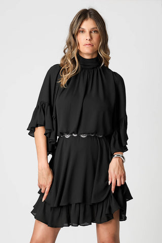 Blusa Balonê Com Manga Angel - PRETO