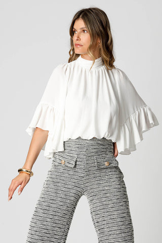 Blusa Balonê Com Manga Angel - OFF WHITE