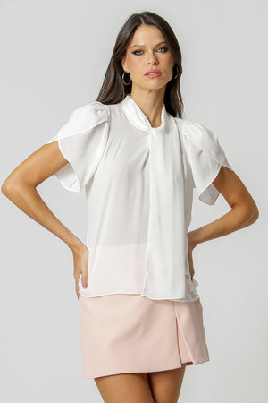 Blusa Com Faixa No Decote