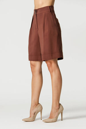 Bermuda Tencel Com Bolsos