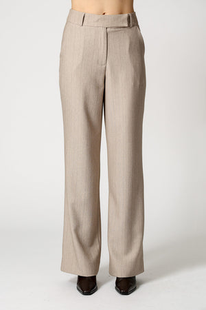 Calça Reta Risca De Giz