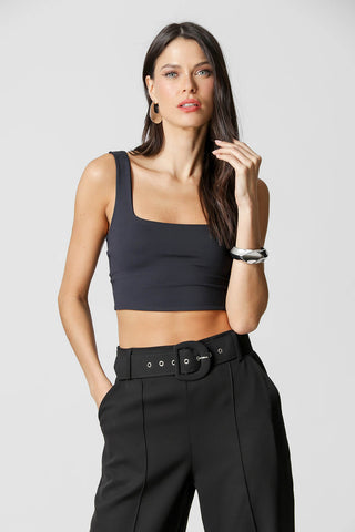 Blusa Decote Quadrado - PRETO
