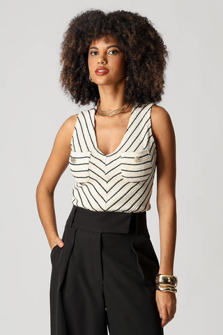 Blusa Com Bolsos e Botões - PRETO 90166