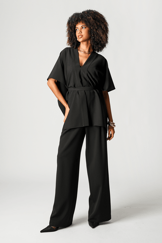 Blusa Kaftan Multiuso Com Top - PRETO