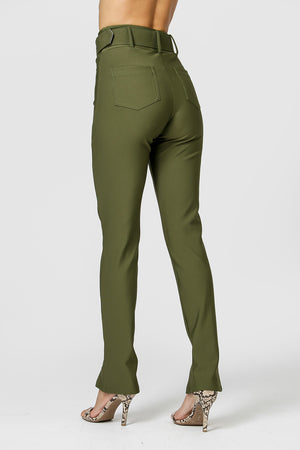 Calça Skinny Fenda na Barra