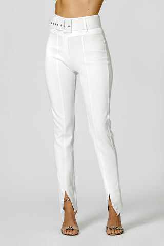 Calça Skinny Fenda na Barra - CRU