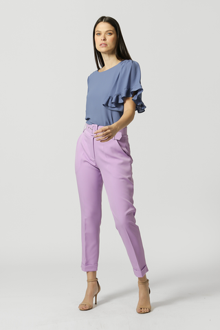 Blusa con mangas con volantes - JEANS