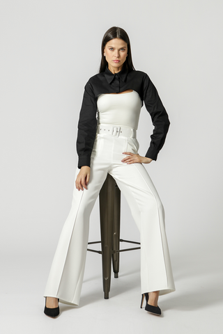 Camisa Cropped - PRETO