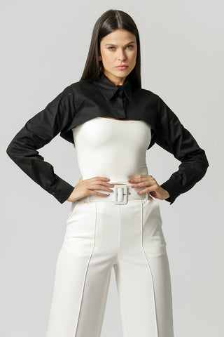 Camisa Cropped - PRETO