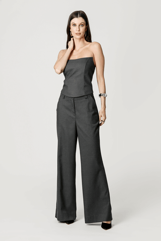 Blusa de sastre sin tirantes - LEAD 90145