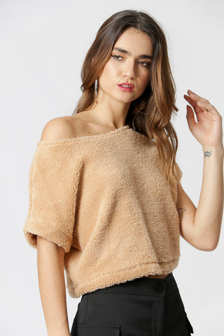 Blusa corta flocada - ARENA