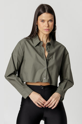 Camisa Cropped - MILITAR