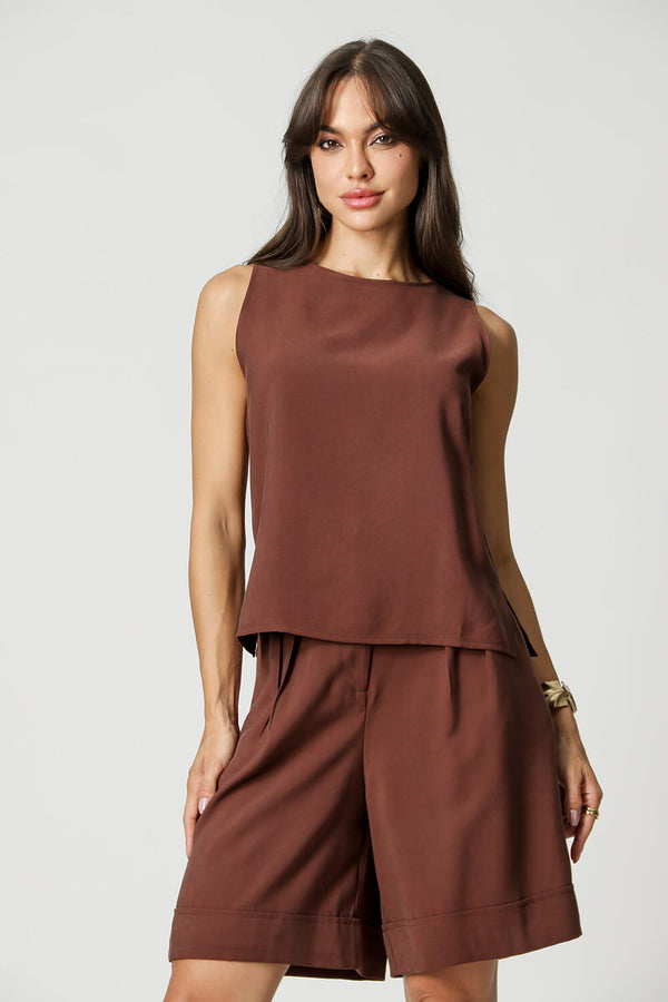 Blusa Sem Mangas Tencel