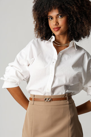Saia Shorts Com Fenda - AREIA