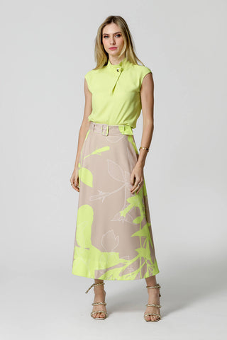 Blusa Sem Manga E Gola Transpassada - LIMAO