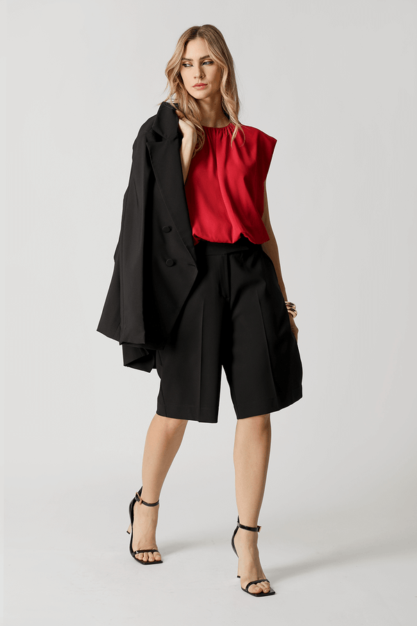 Blusa Balonê Com Ombreira