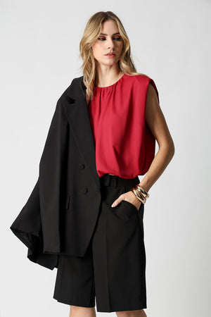 Blusa Balonê Com Ombreira