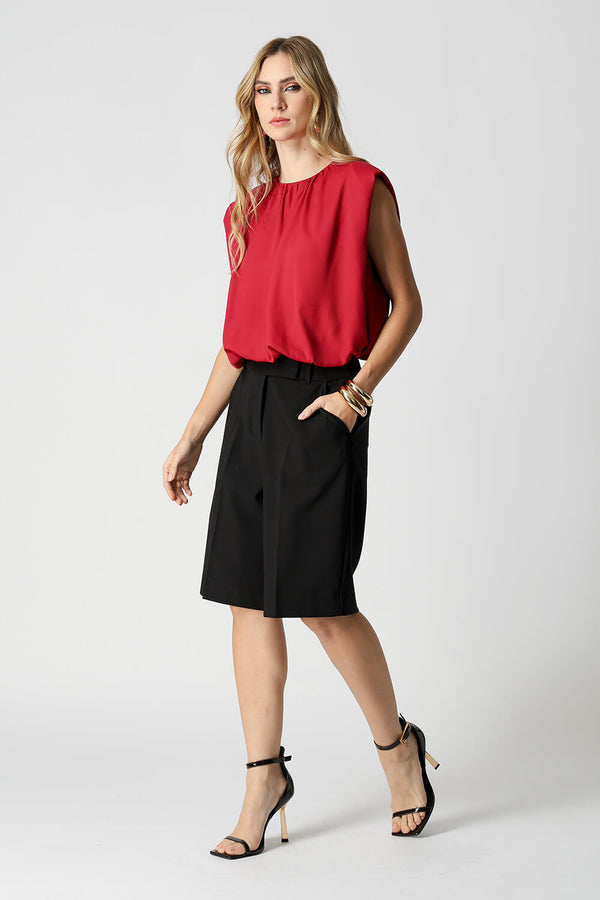 Blusa Balonê Com Ombreira