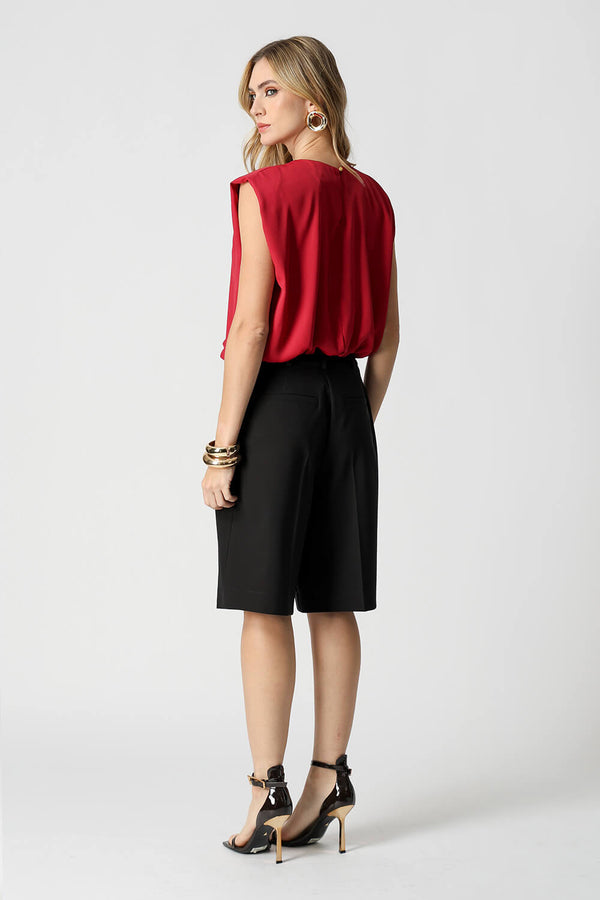 Blusa Balonê Com Ombreira