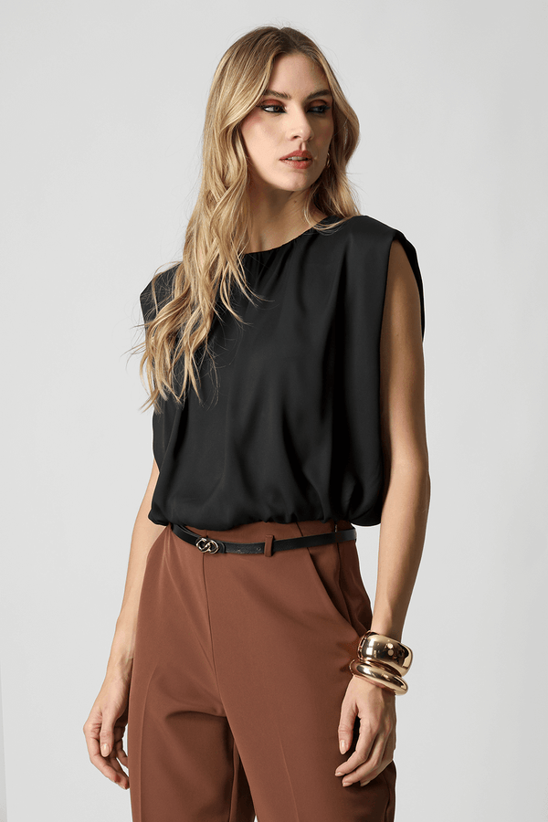 Blusa Balonê Com Ombreira