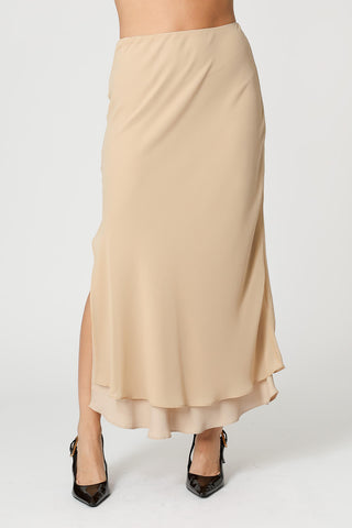 Saia Chiffon Com Babados - AREIA