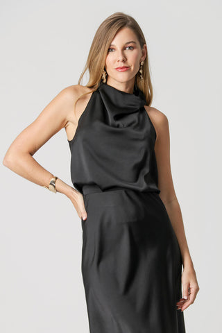 Blusa Com Decote Degagê E Manga Removível - PRETO