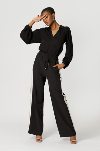 Blusa Com Manga Bufante - PRETO