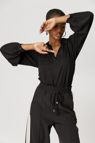 Blusa Com Manga Bufante - PRETO