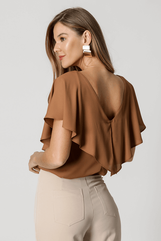Blusa con mangas de ángel - TERRA