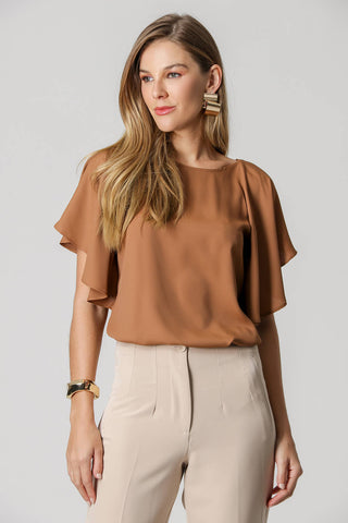 Blusa con mangas de ángel - TERRA