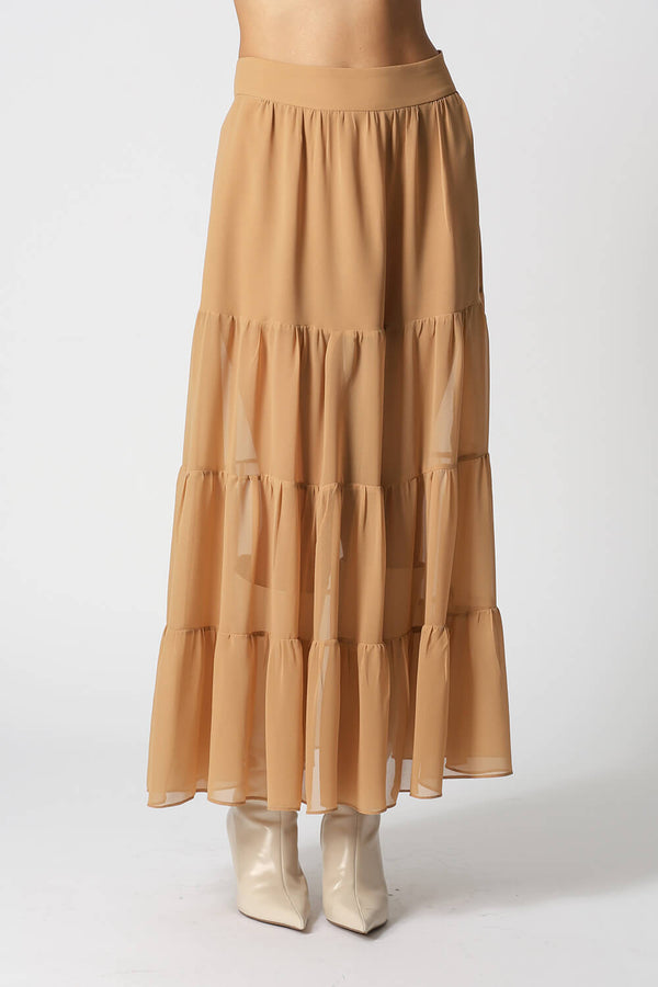 Saia Longa Com Babados