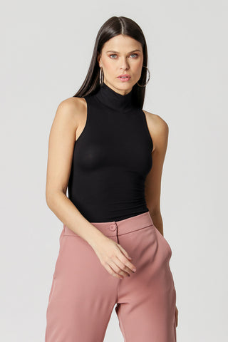 Blusa de cuello alto - NEGRA
