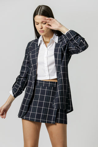 Blazer Alfaitaria Xadrez - MARINHO